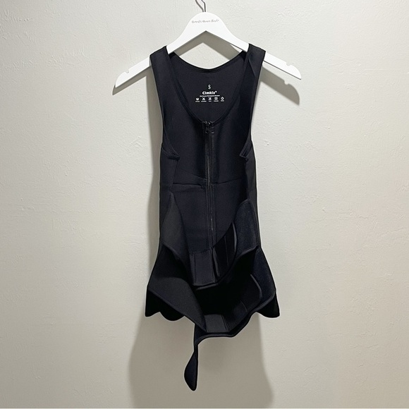 CIMKIZ Women’s Black Neoprene Blend Sauna Fitness Vest Waist Trainer Size Small - Picture 2 of 11